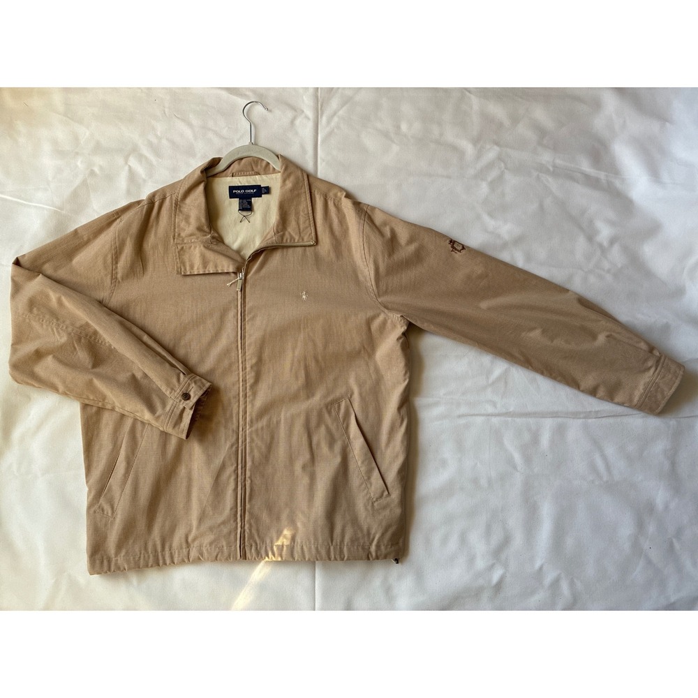 VTG Polo Golf Ralph Lauren Lg Harrington Jacket Micro Houndstooth Jockey Club